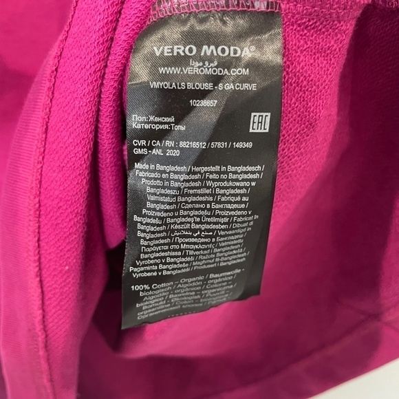 Vero Moda Fuchsia Long Sleeve Top - Picture 5 of 6